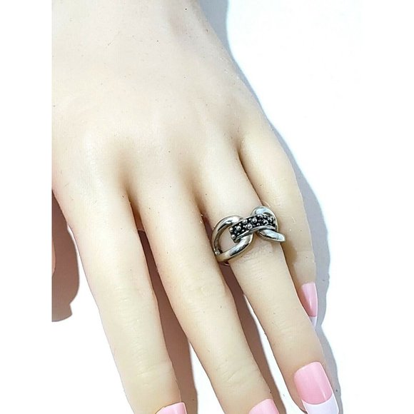 Michael Dawkins Sterling Silver Caviar Beaded Starry Night Ring, Size 6 3/4 - Picture 8 of 8